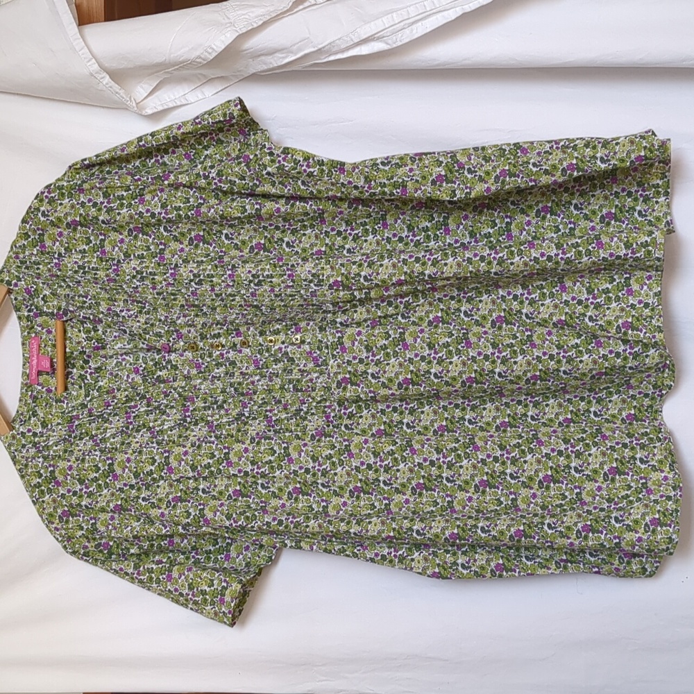 Woman Within Blouse small scale floral top 2X